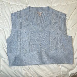Sincerely Jules Baby Blue Cropped Sweater Vest